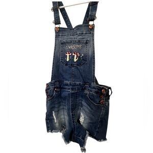 Celebrity Pink Denim with Embroidery says “shrooms”